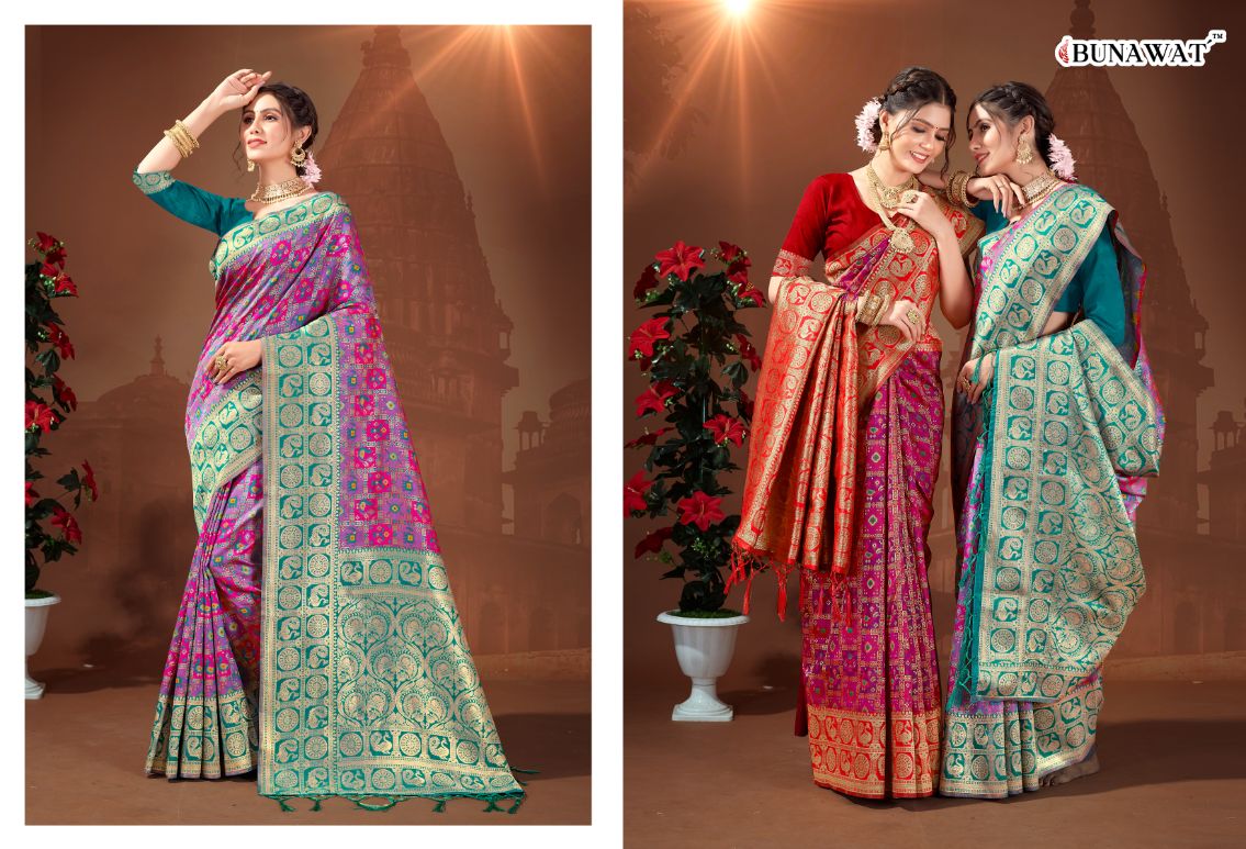 Bunawat Vishva Patola Silk Designer Sarees Catalog
